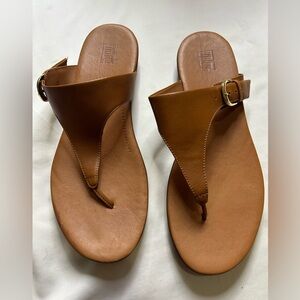 Fitflop Tan Leather Sandals camel size 9